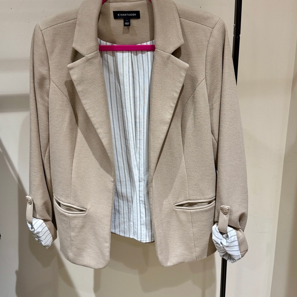 41 Hawthorn Tan Blazer Classic Tailored Design